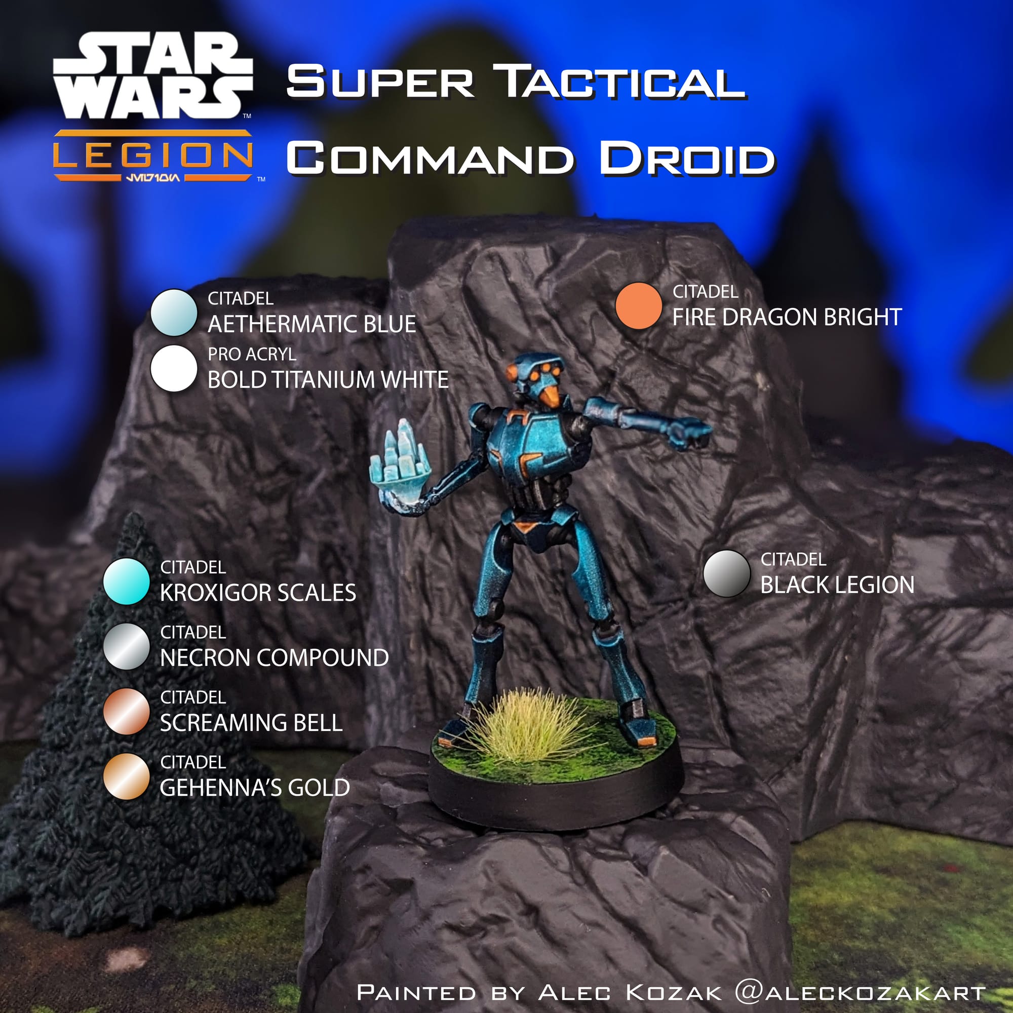  Customizable Super Tactical Command Droid Teal by Alec Kozak