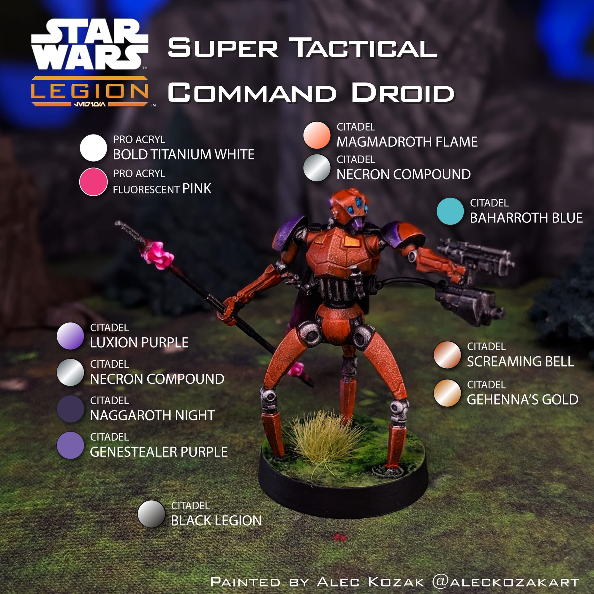  Customizable Super Tactical Command Droid Purple Orange by Alec Kozak
