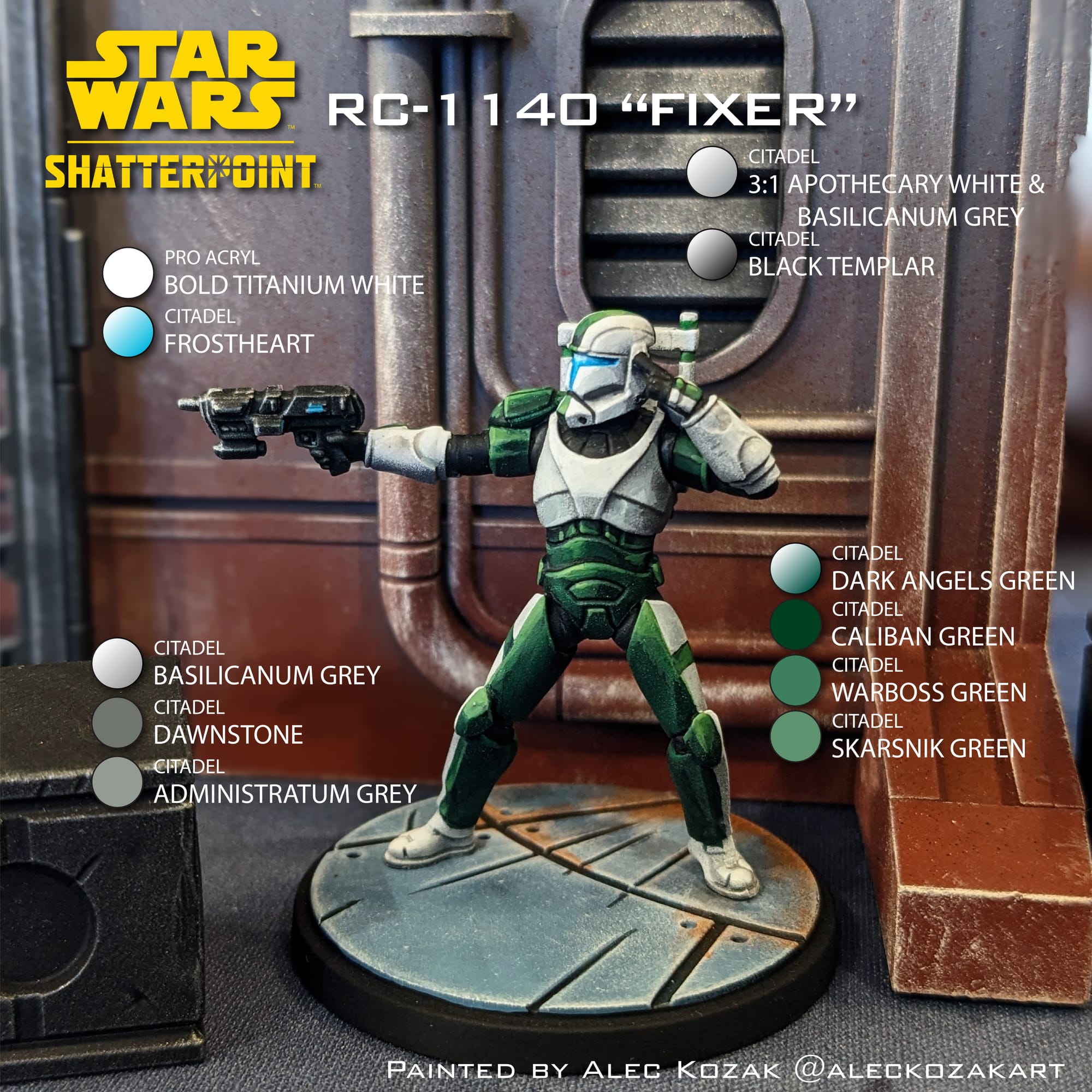 Star Wars Shatterpoint Delta Squad From Up Fixer Painted by Alec Kozak