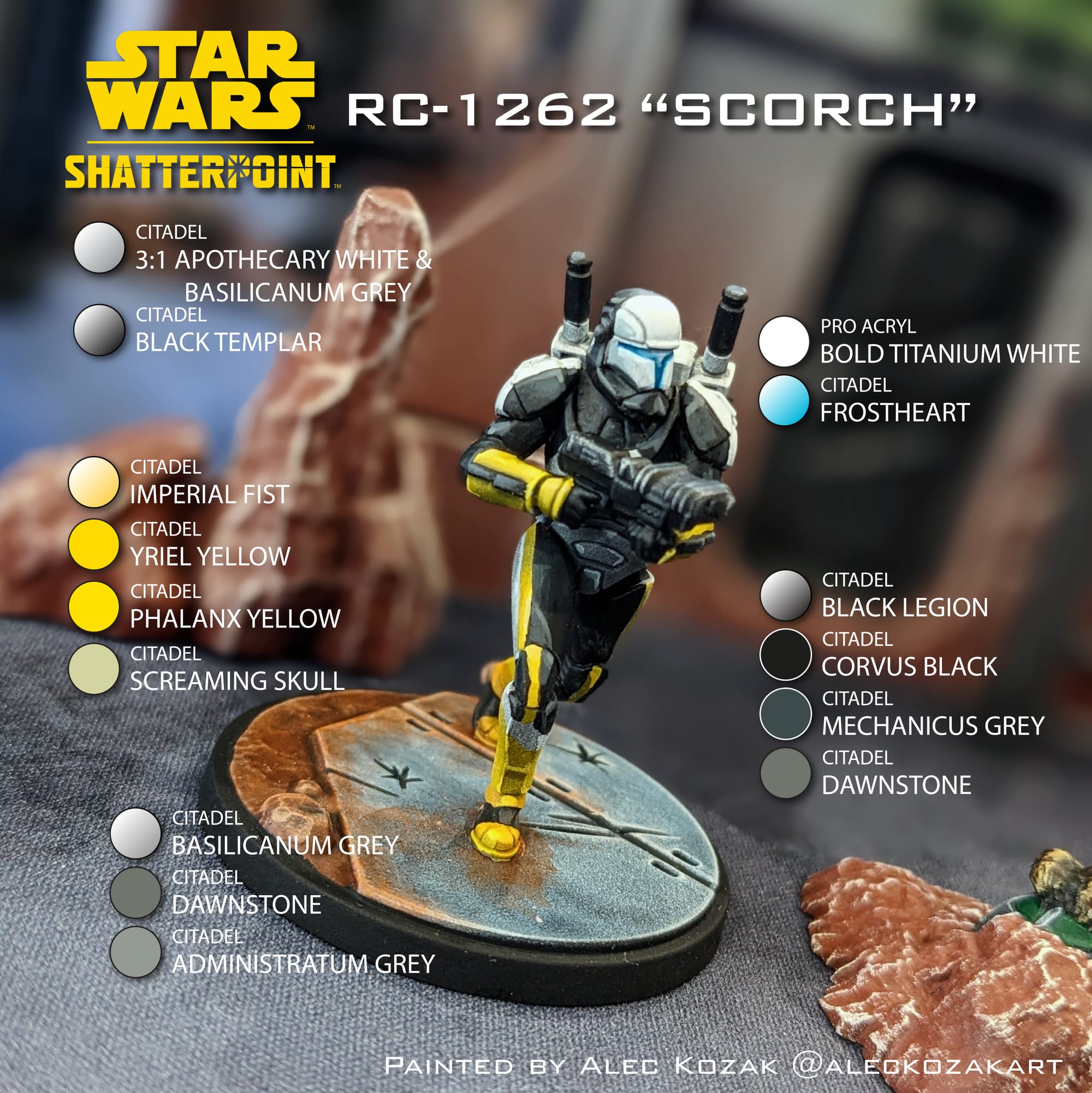 Star Wars Shatterpoint Delta Squad From Up Scorch Painted by Alec Kozak