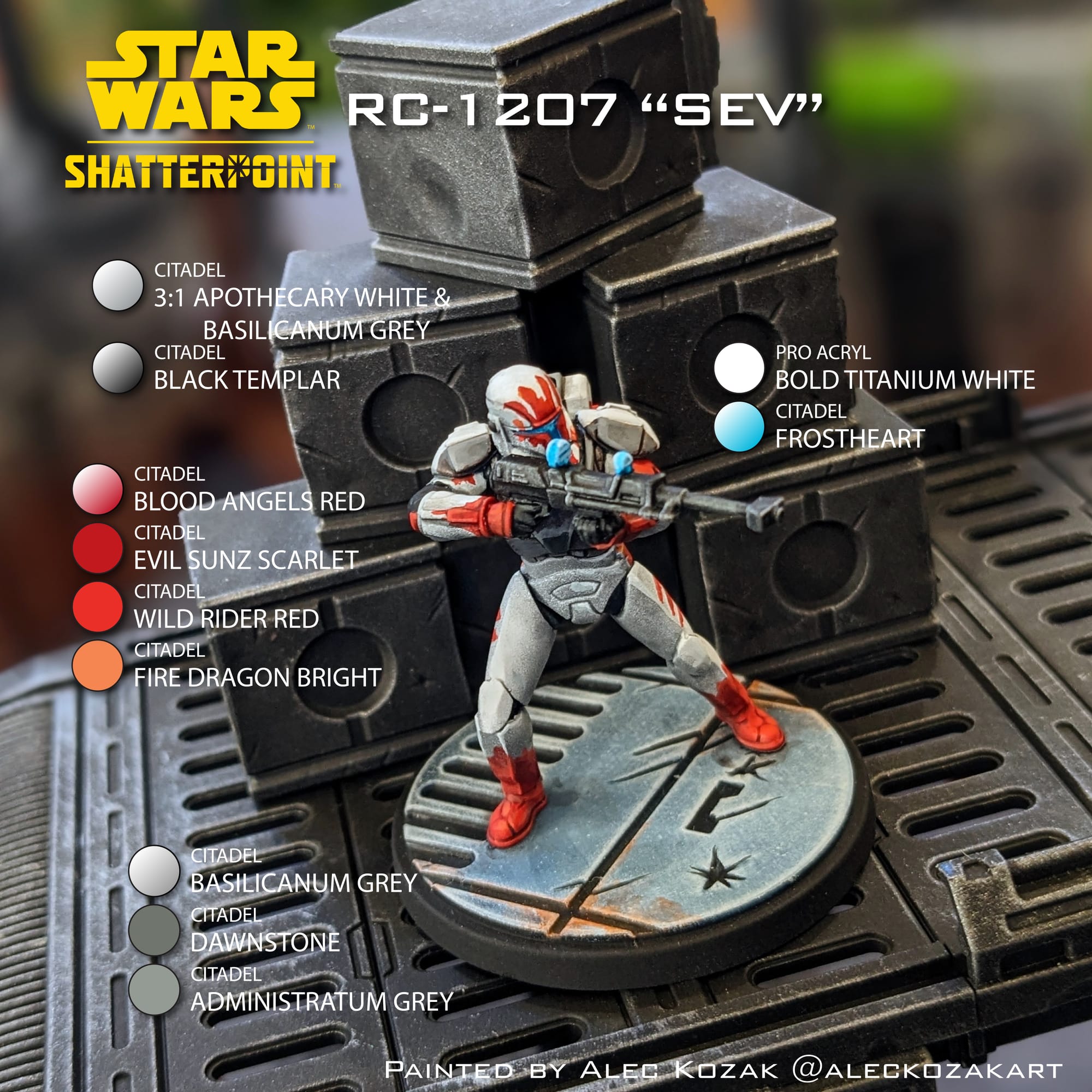 Star Wars Shatterpoint Delta Squad From Up Sev Painted by Alec Kozak