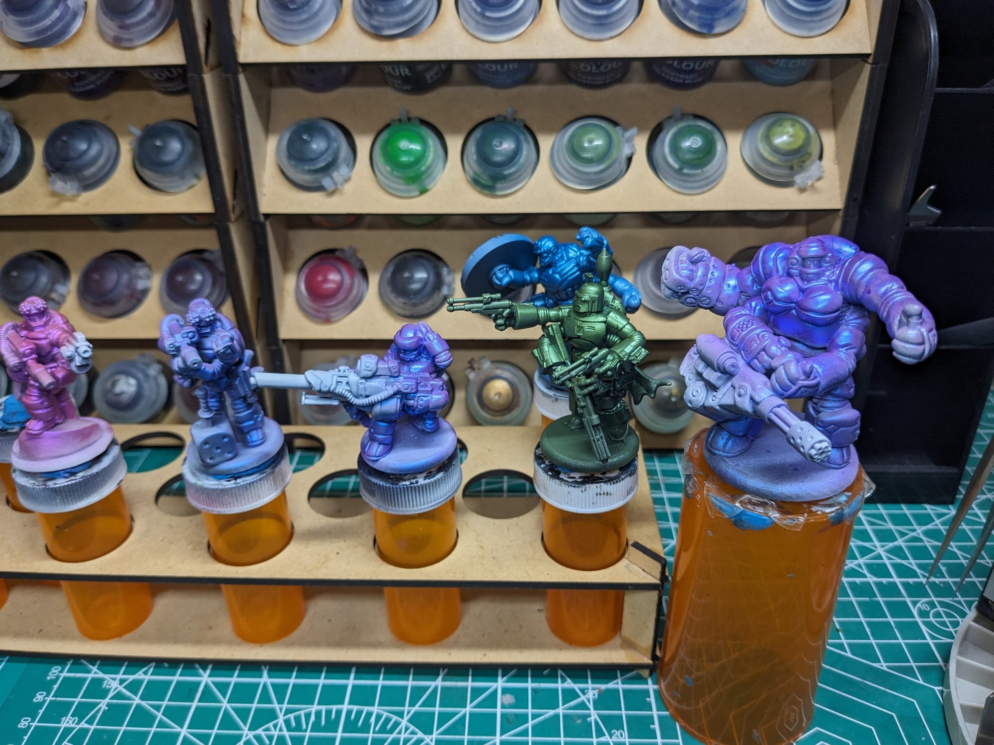 Airbrushing results using Turbo Dork paints