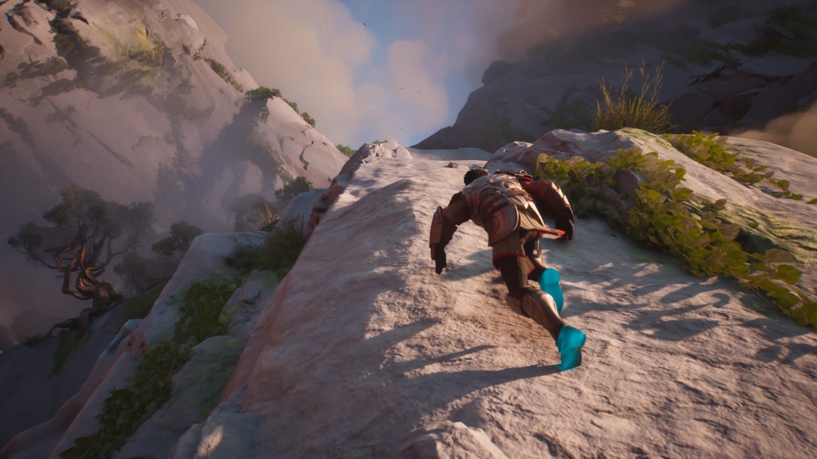 Climbing a cliff