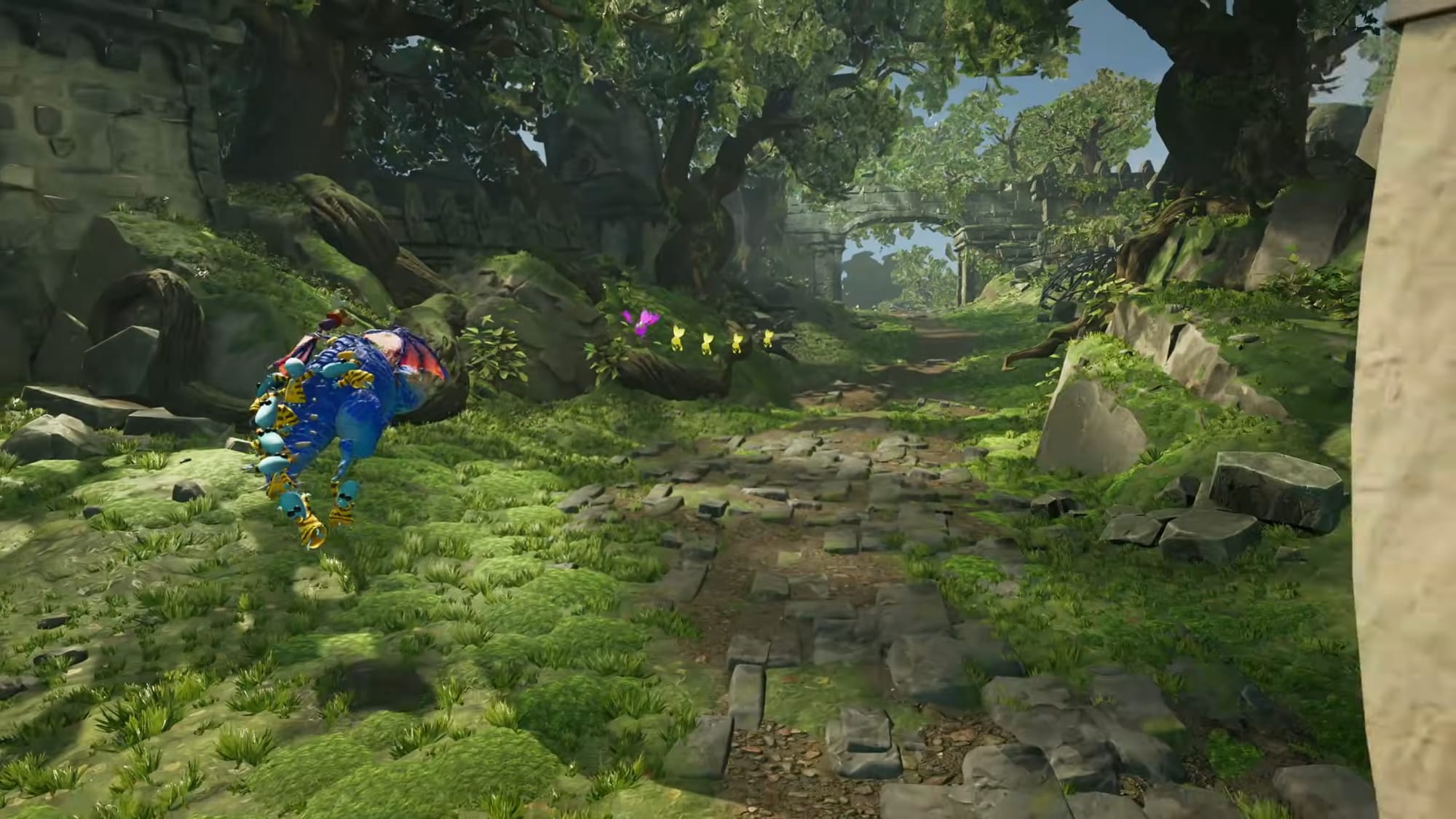 Flying through a new rail shooter level