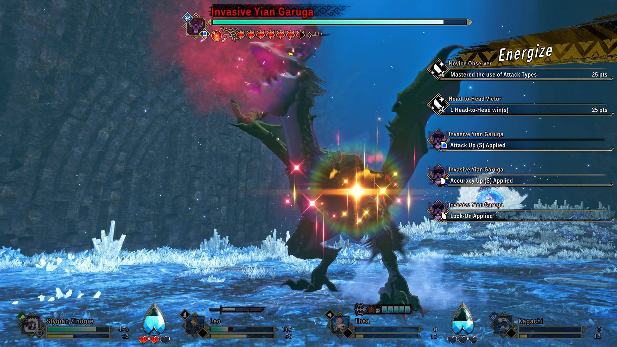 Battling a Royal monster