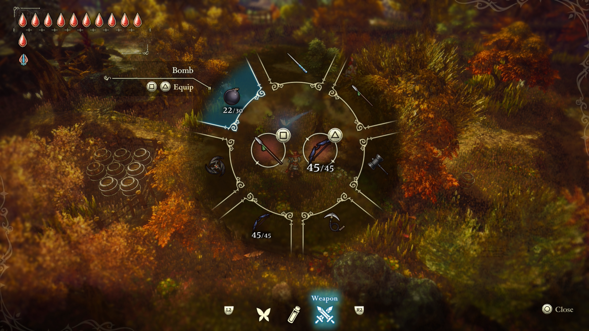 There are a handful of weapon archetypes you can swap to on the fly