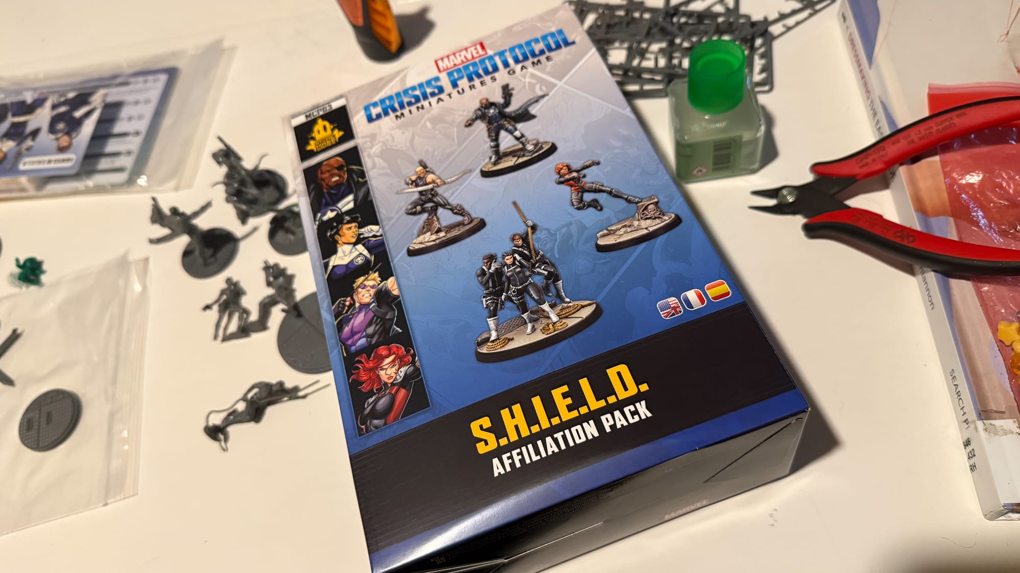 Unboxing the S.H.I.E.L.D. Affiliation for Marvel Crisis Protocol!