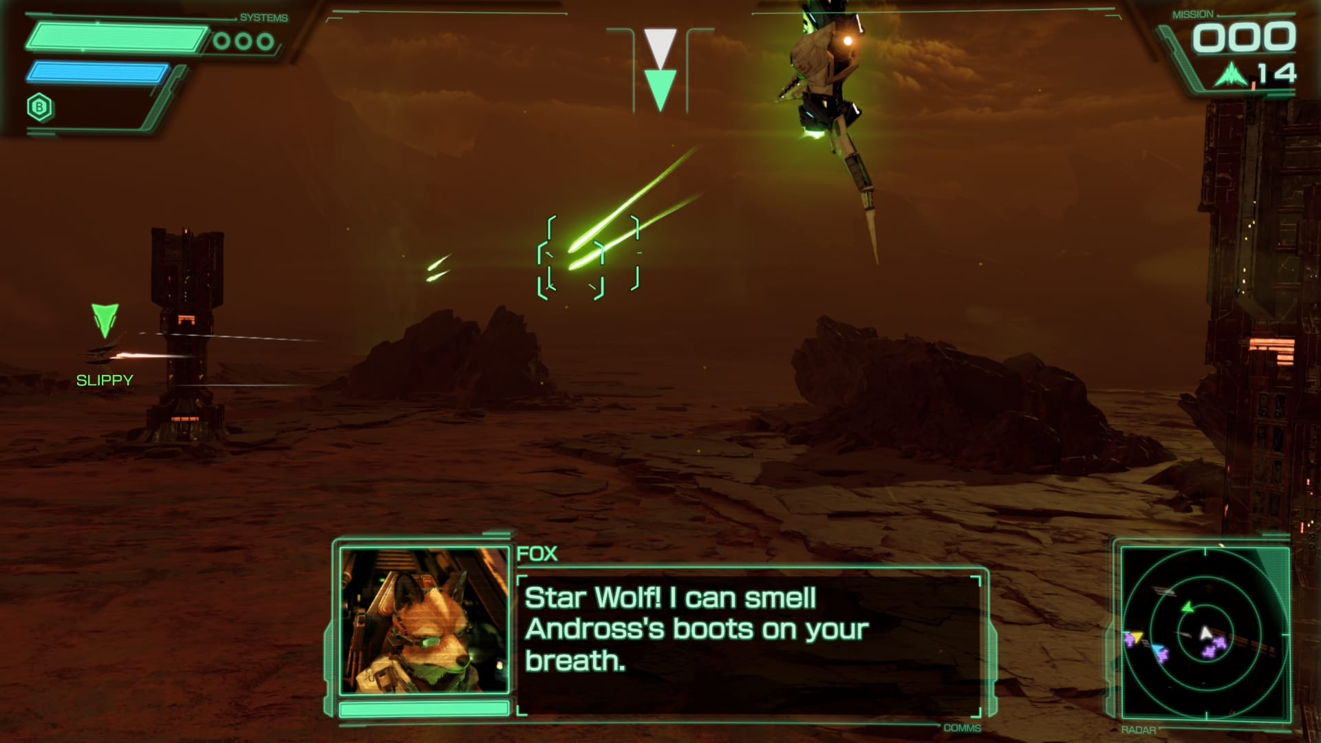 Fox insulting Star Wolf