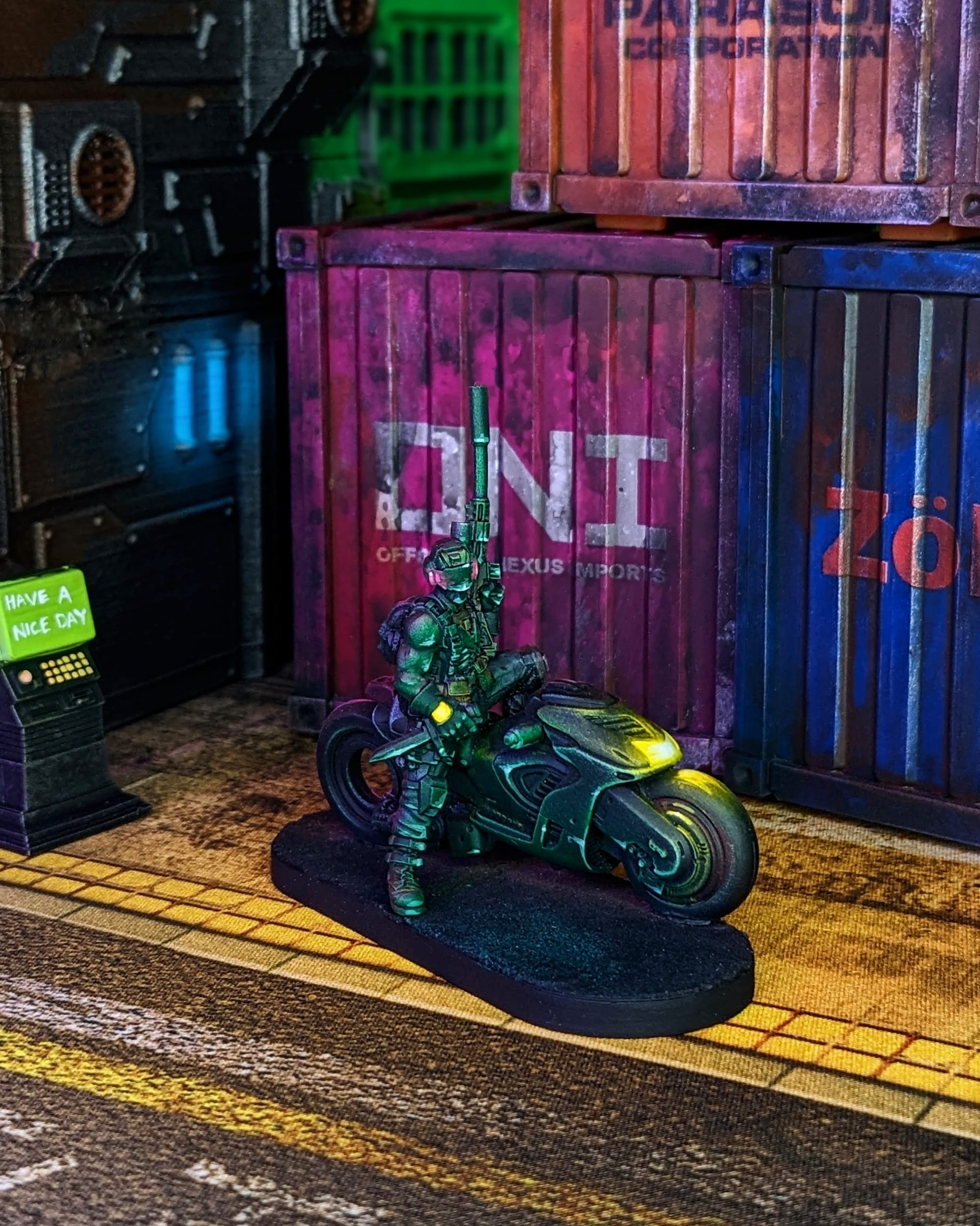 Cyberpunk Red Combat Zone Monster Fight Club Scenery 10' Cargo Containers