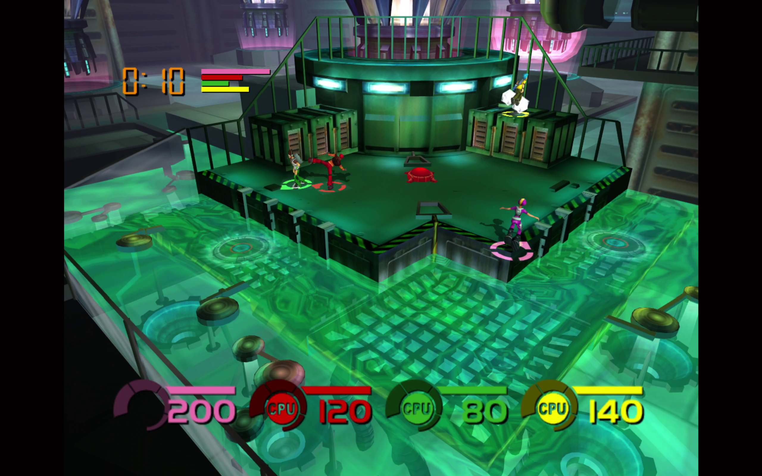 An arena fight in Fuzion Frenzy