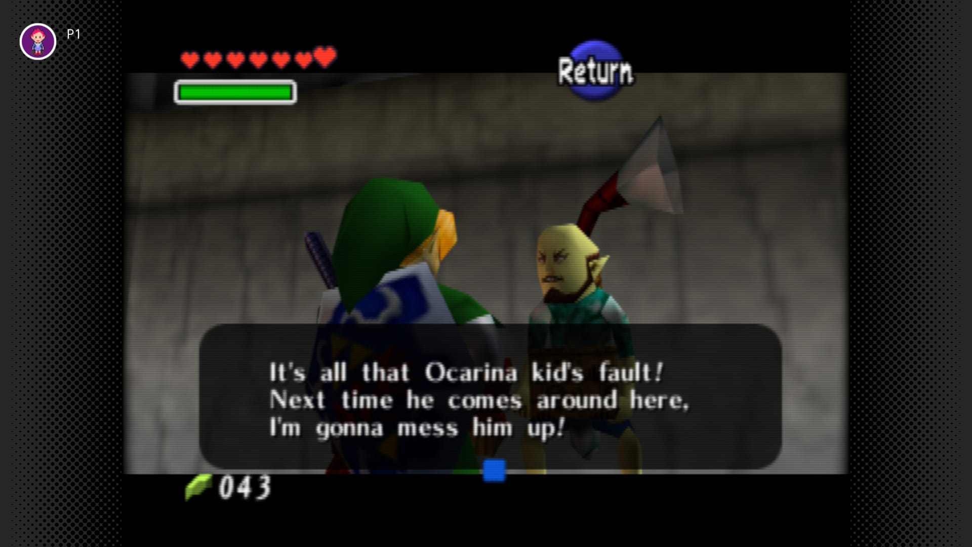 The Phonogram Man angry about Link playing the Song of Storms