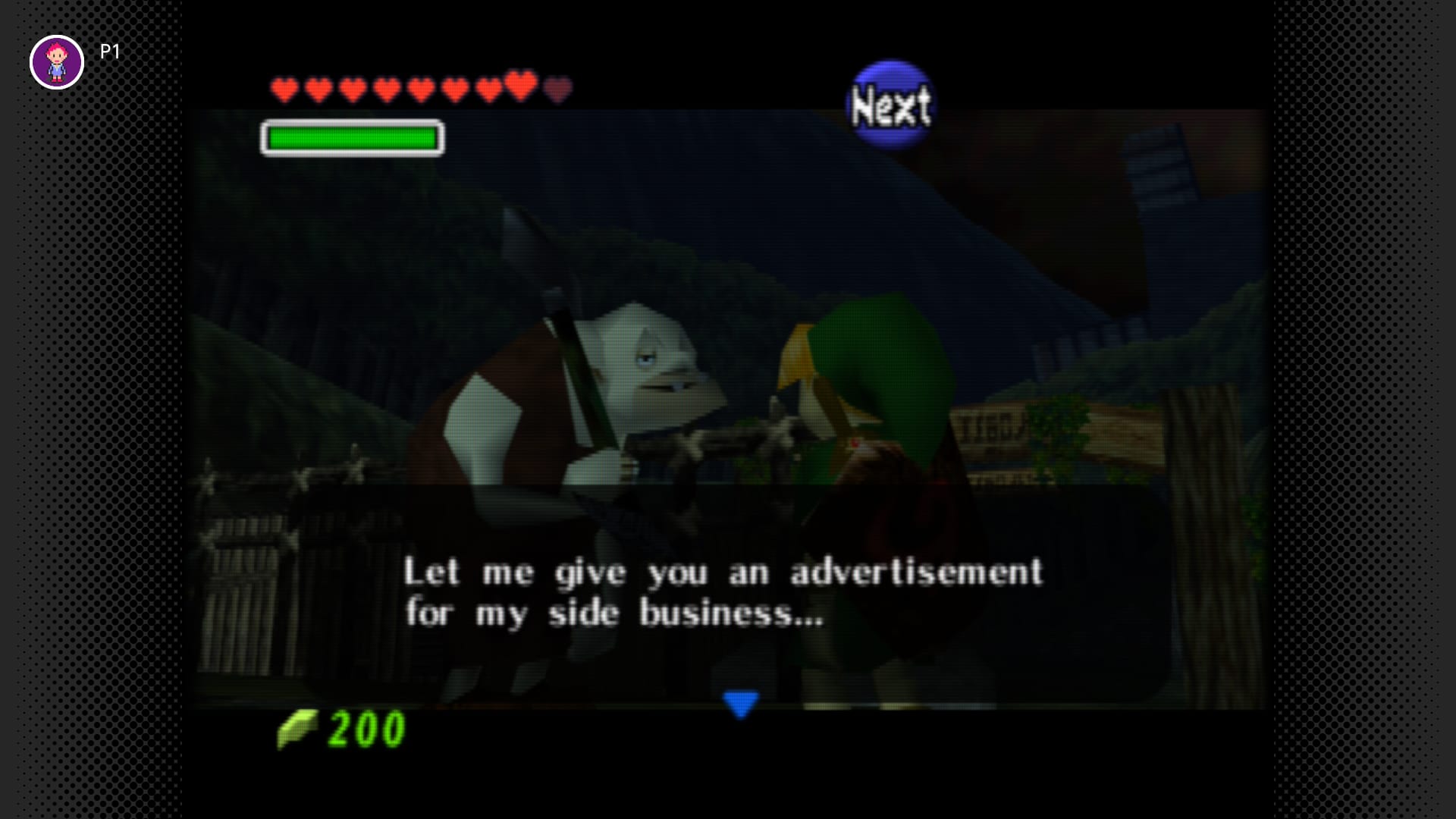 Dampe telling Link about his side buisness