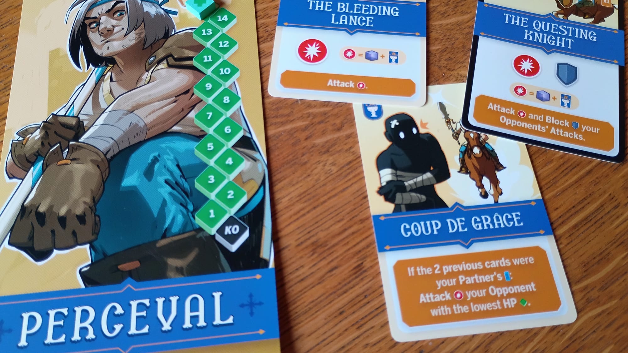 Perceval's board and cards