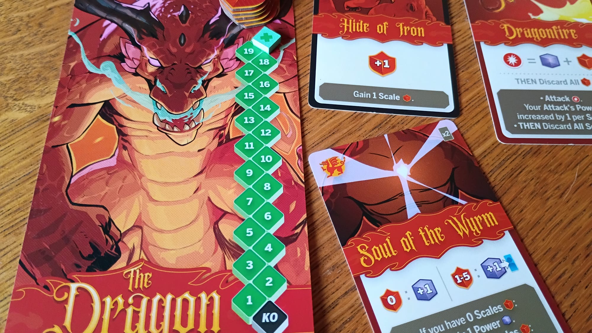 The Dragon's board and cards