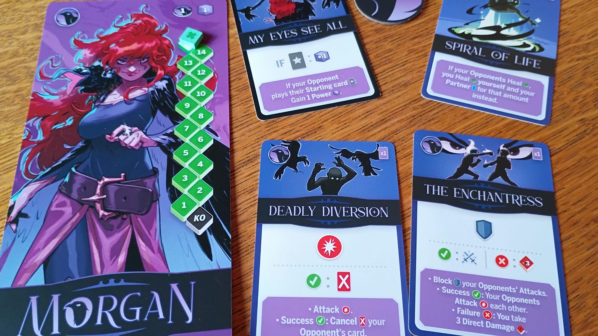 Morgan's board and cards