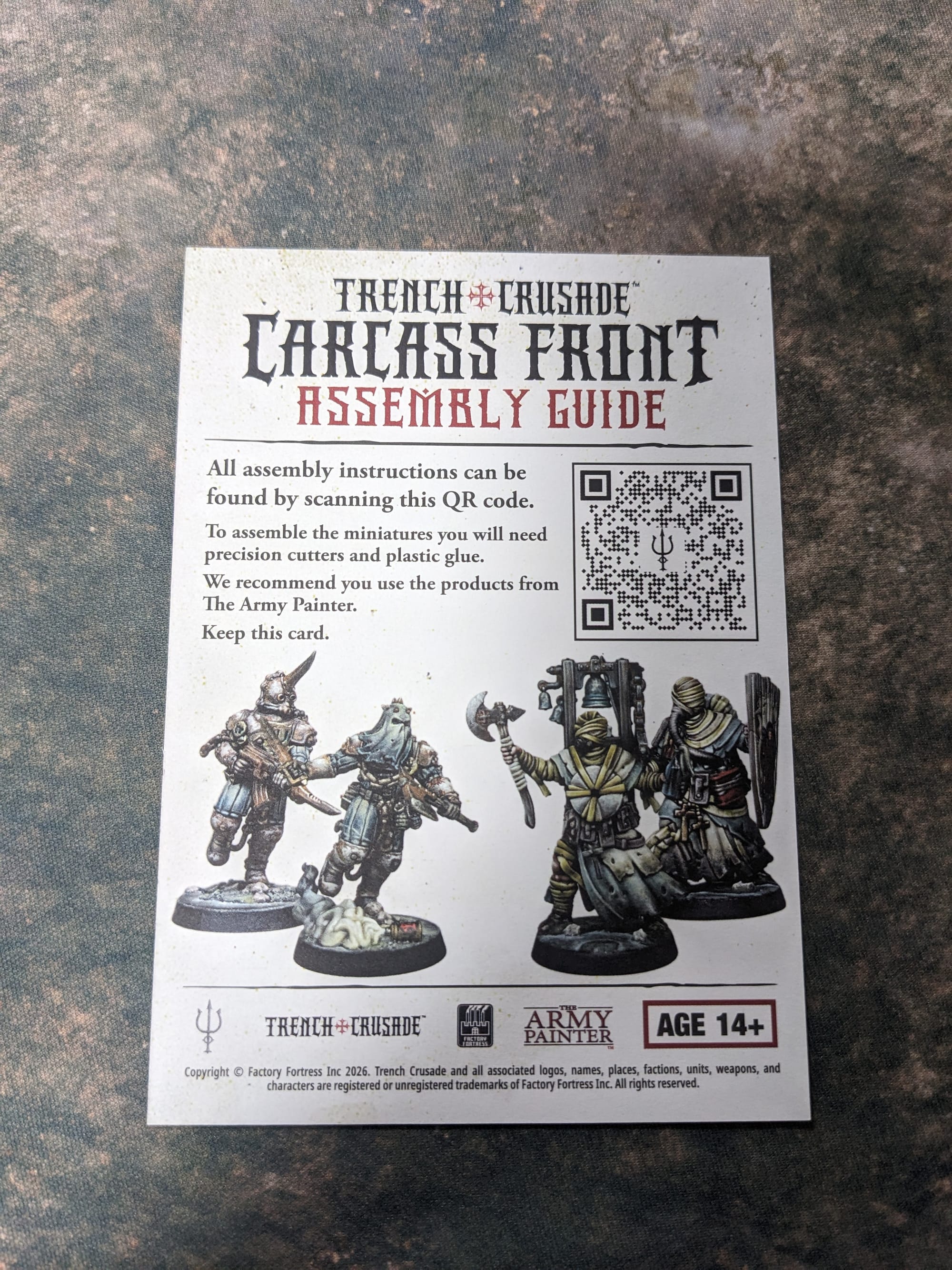 Trench Crusade Carcass Front Assembly Guide QR Code