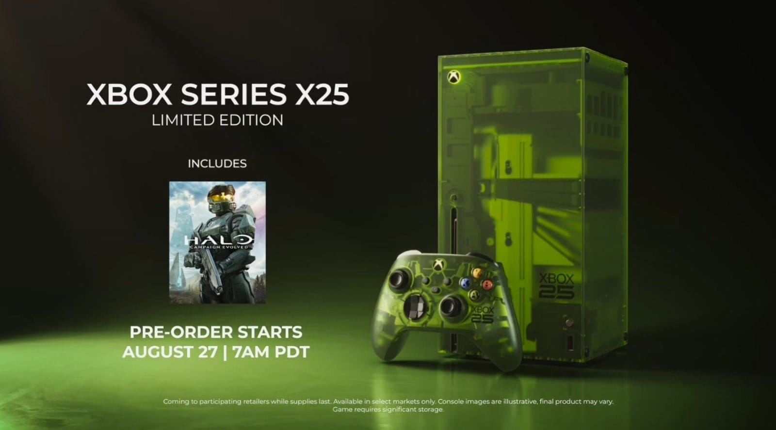 XBOX 25th Anniversary console pre-orders begin tomorrow