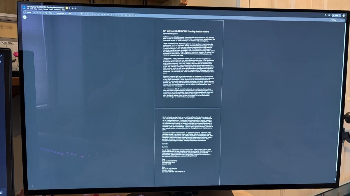 The google doc of the review you are currently reading, the text is incredibly small