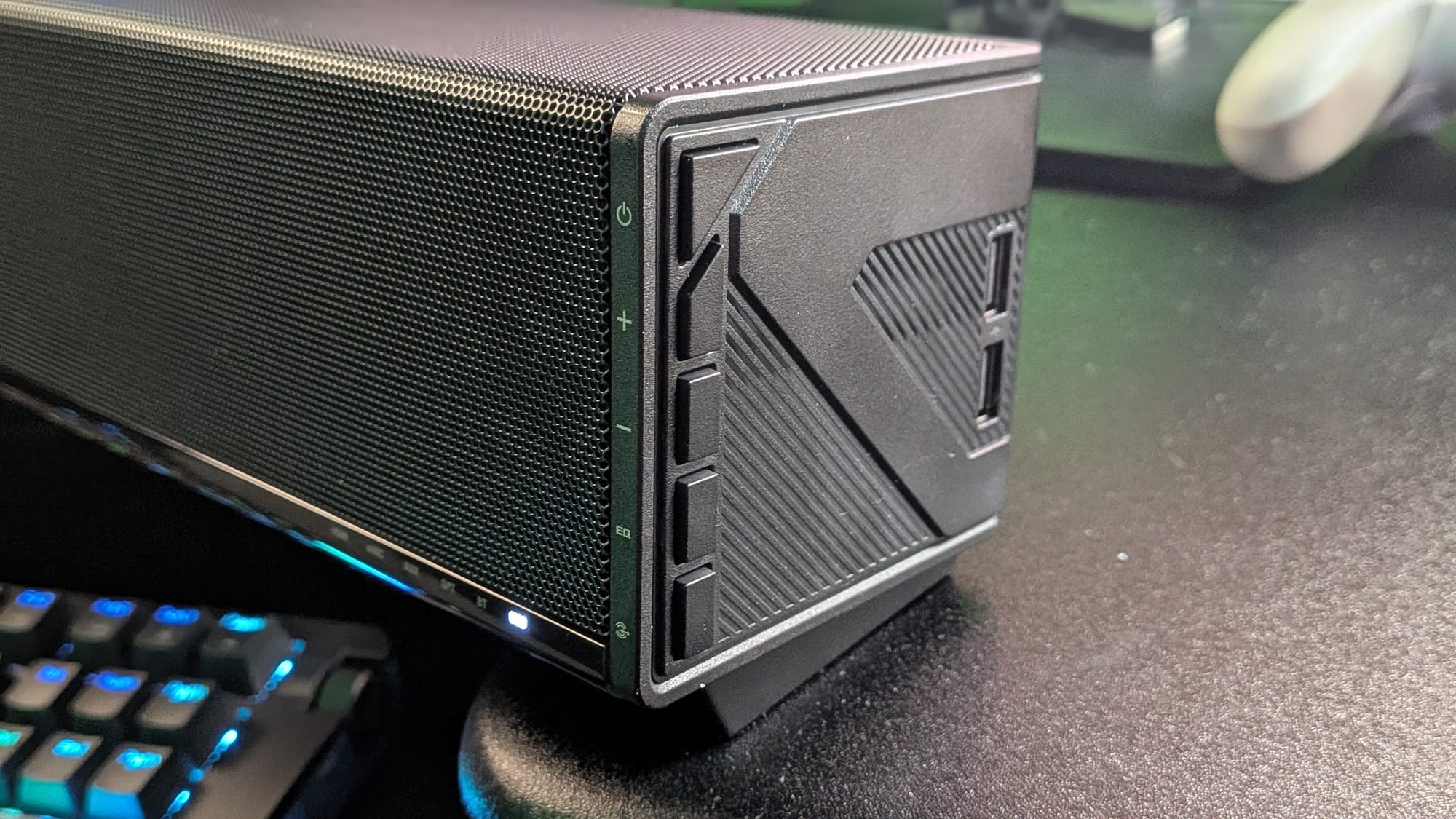 Everything on the Control Hub is built into the unit along with two USB-A ports