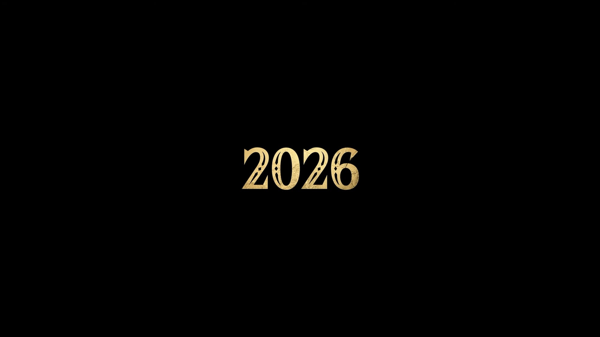 2026 in the Zelda font