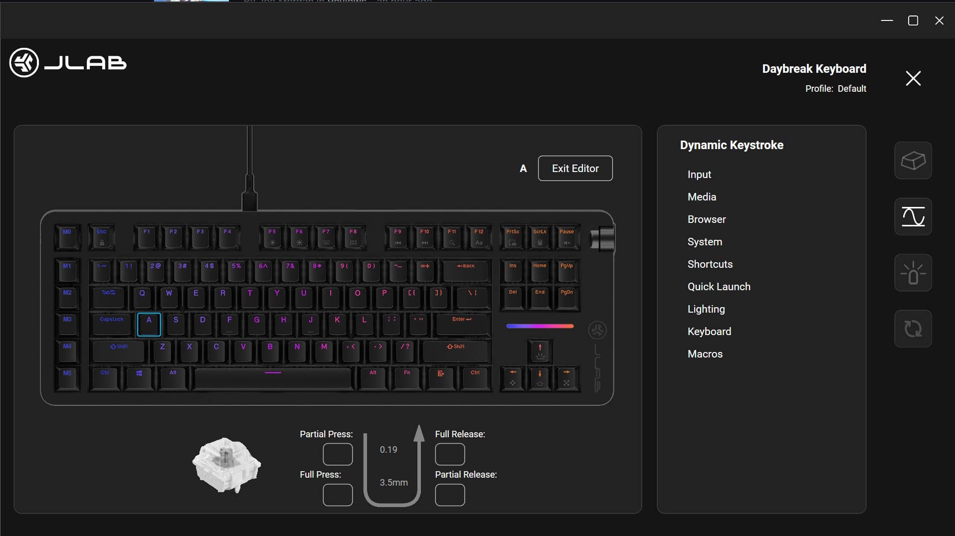 JLab's Test Lab lets you tap into some really cool features for the Daybreak keyboard.