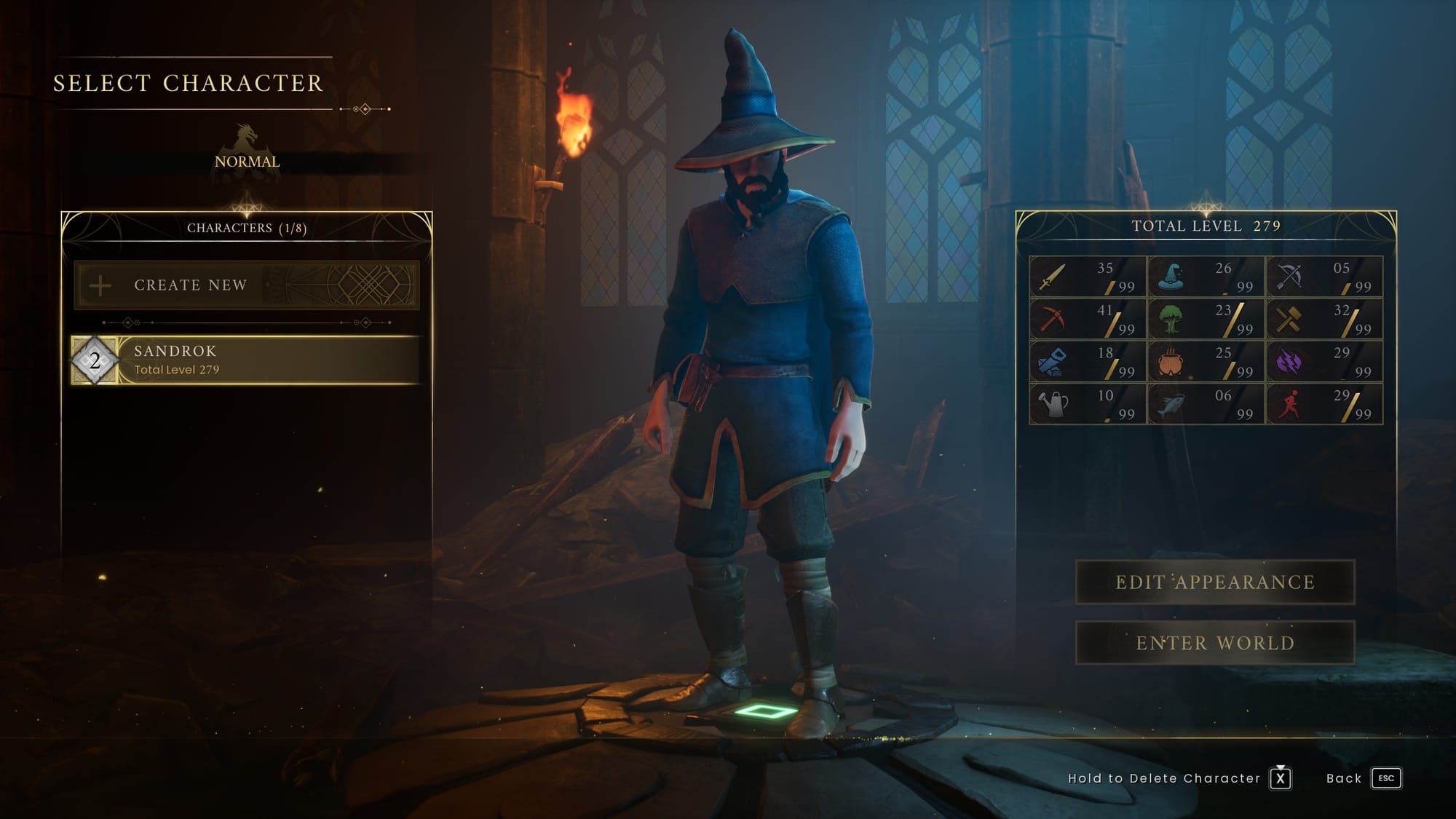 You can level up in a variety of skills to earn an overall level