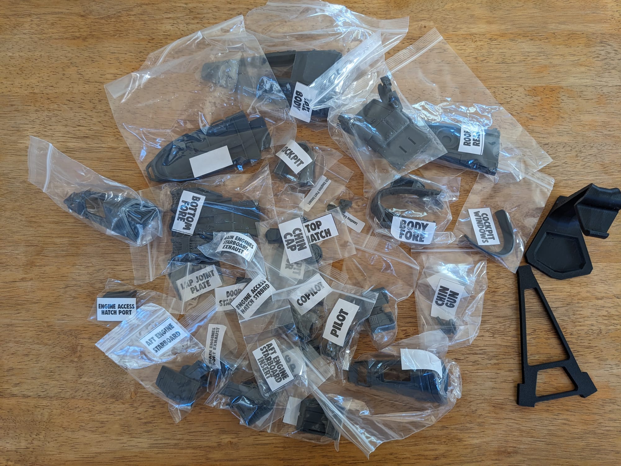 Zetatech Herakles Attack Aerodyne Bagged Parts