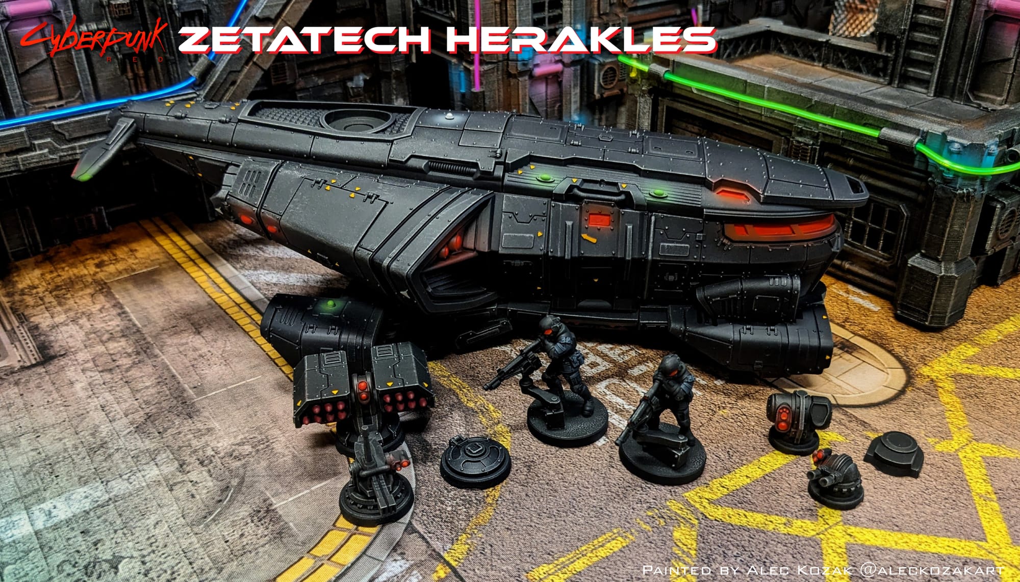 Zetatech Herakles Attack Aerodyne painted by Alec Kozak