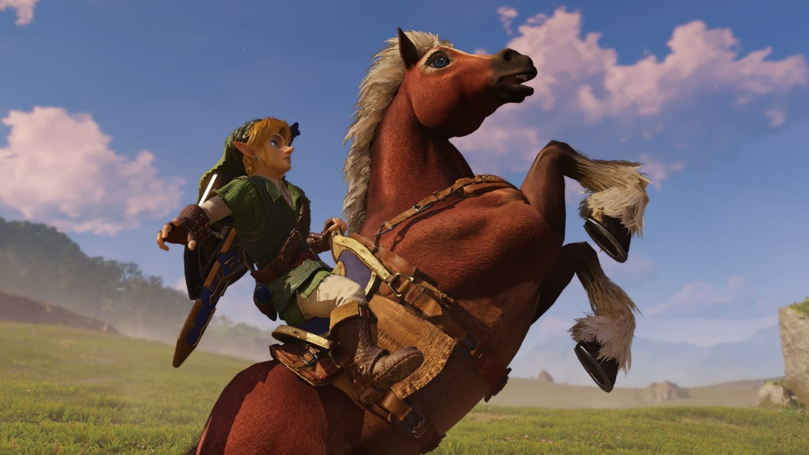 Adult Link riding Epona