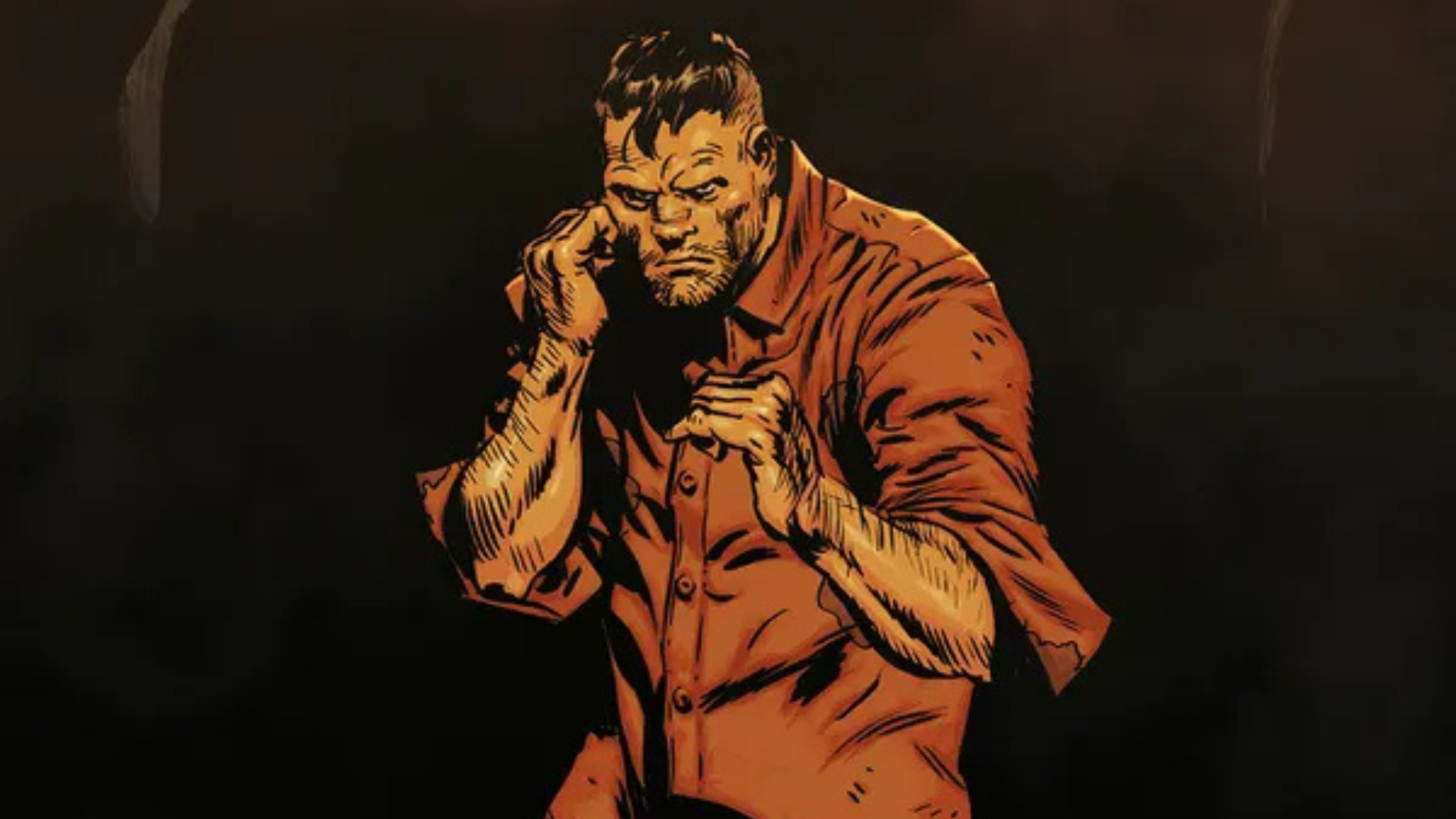 WW1 Veteran Stephen Costigan readies himself for a fight on this variant cover of Conan: Tides of the Tyrant King #1