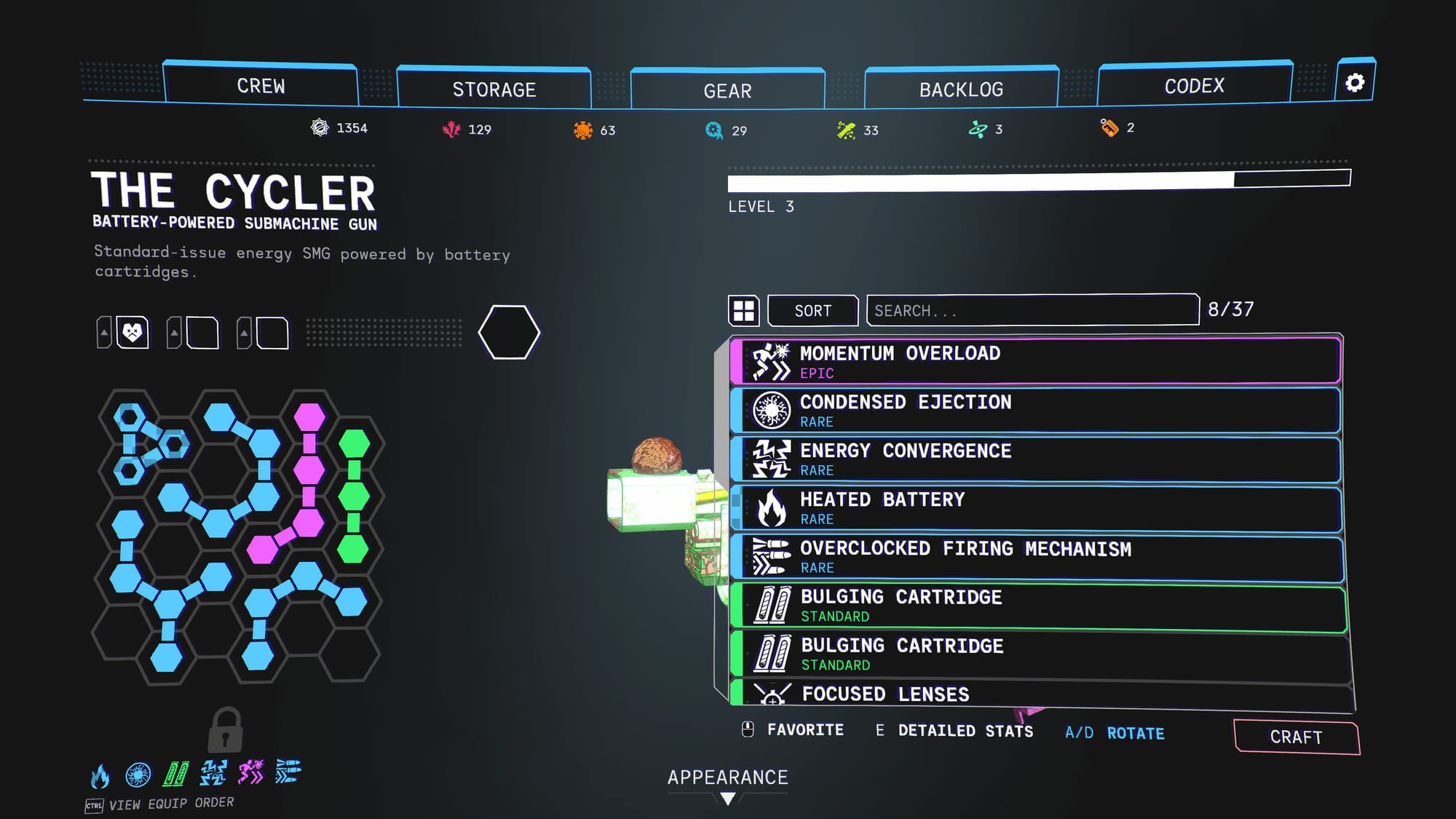 The upgrade system is smart and satisfying
