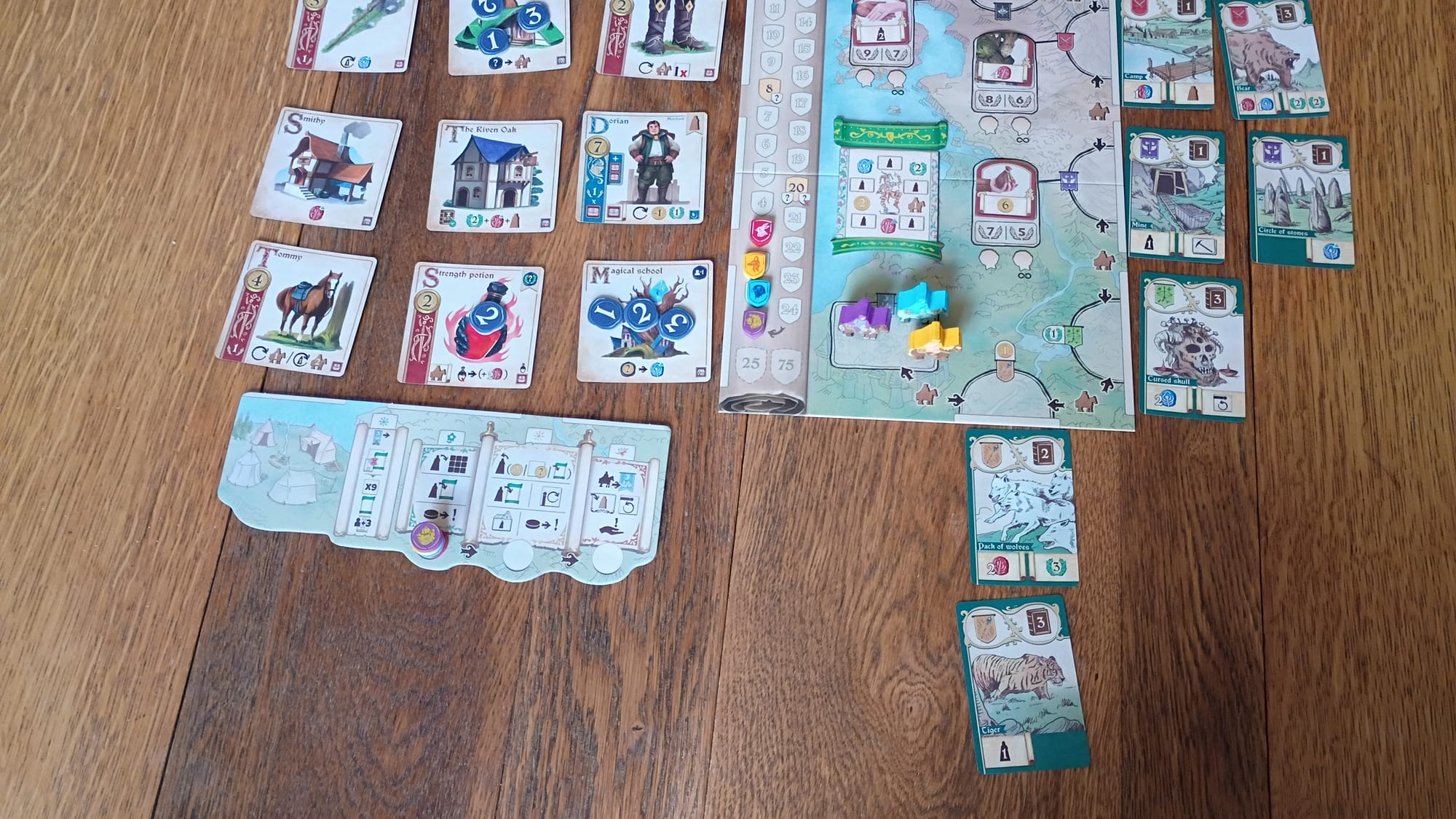 Setup for one of the first two rounds