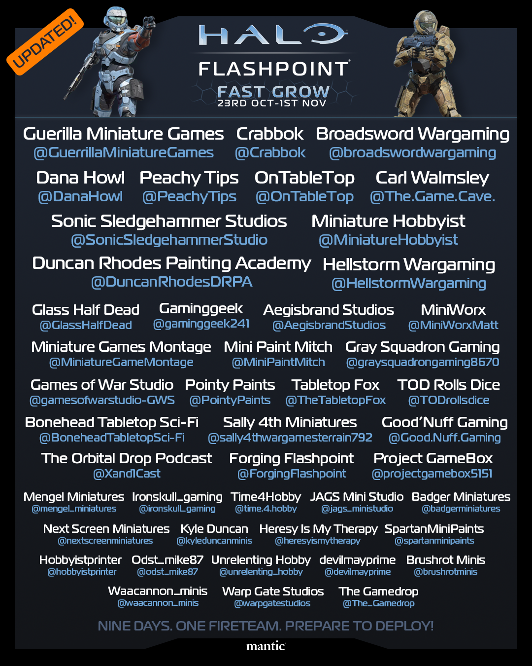 Halo Flashpoint Content Creators Fast Grow List