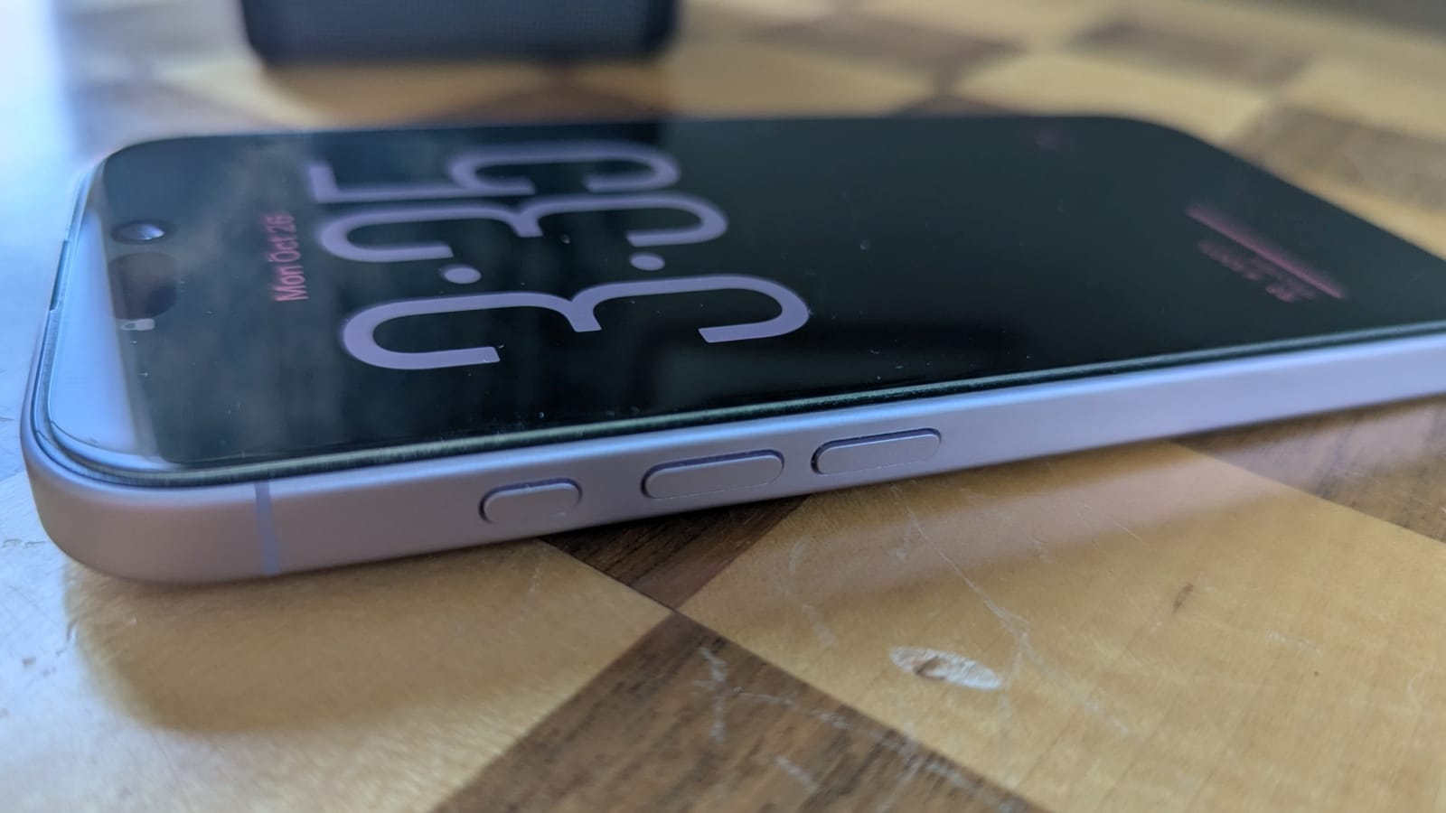 The left side of the iPhone 17, with the Action and Volume buttons