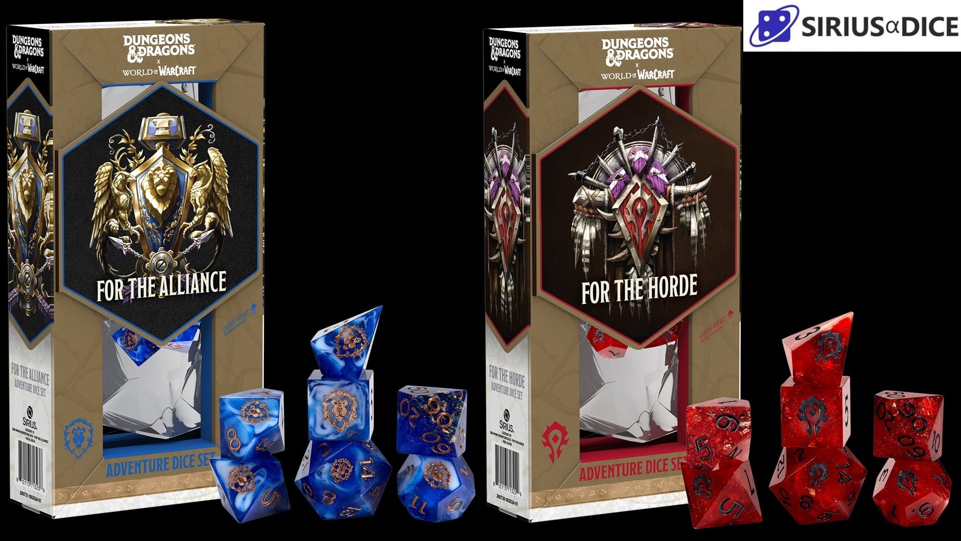 Sirius Dice reveals D&D x World of Warcraft dice sets