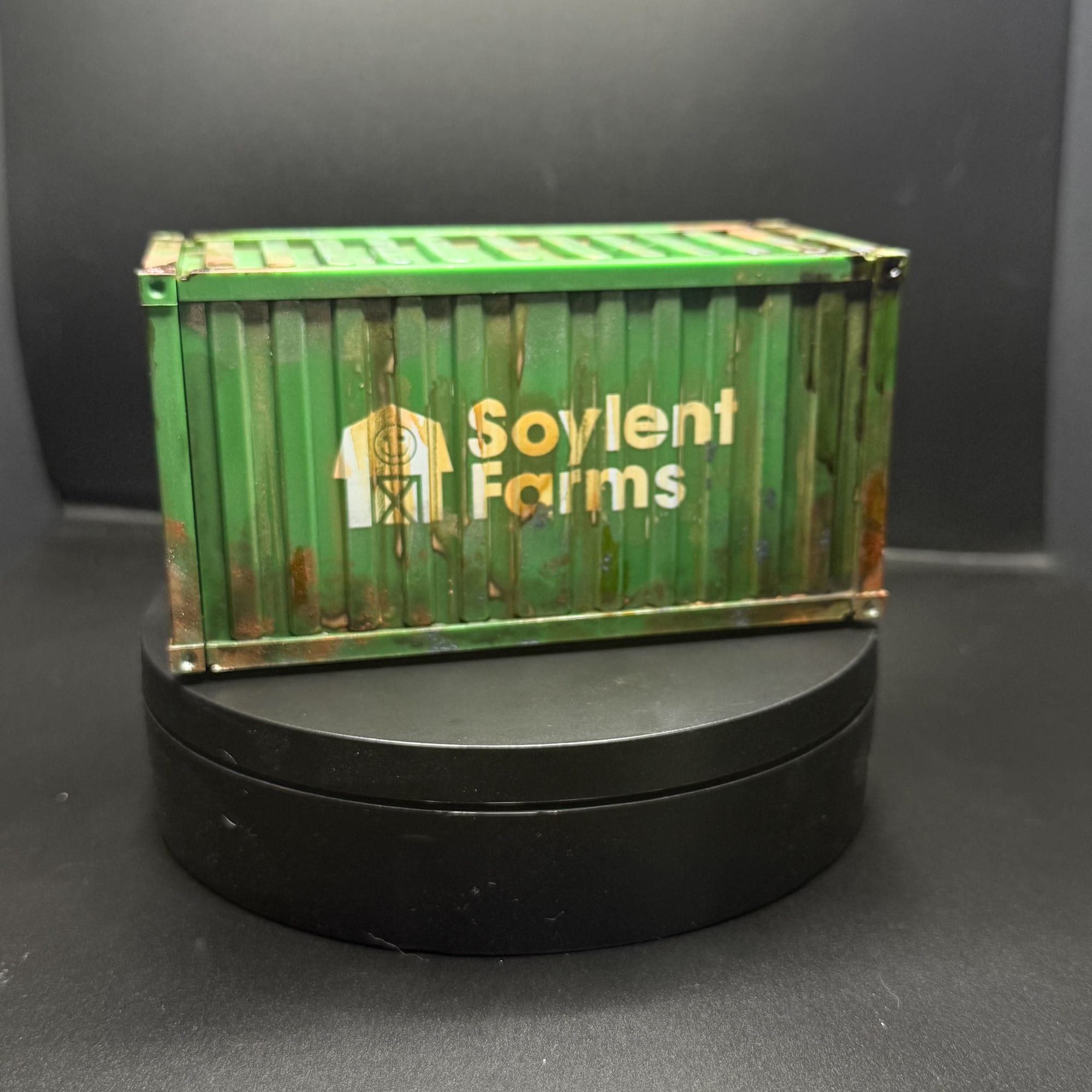 Monster Scenery 20 Foot Cargo Container Green Painted Soylent