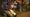 A Viera character looking off screen with a Nintendo Switch 2 over her face
