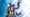 Adol with red hair and the blue-haired Dana standing back to back in Ys VIII: Lacrimosa of DANA key art