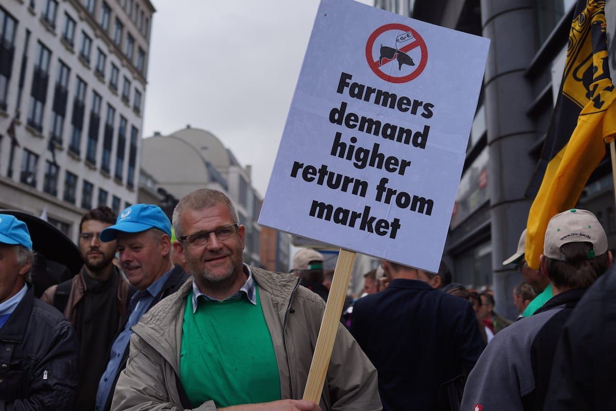 Photo story: UK Farmers join Brussels Protest