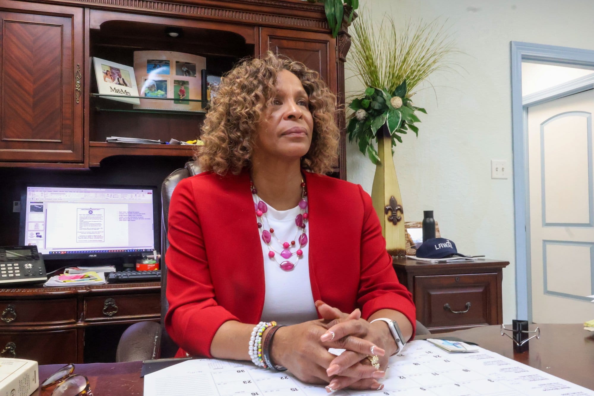 Tallulah’s interim mayor, Yvonne Lewis, sits in her office downtown in September 2025.