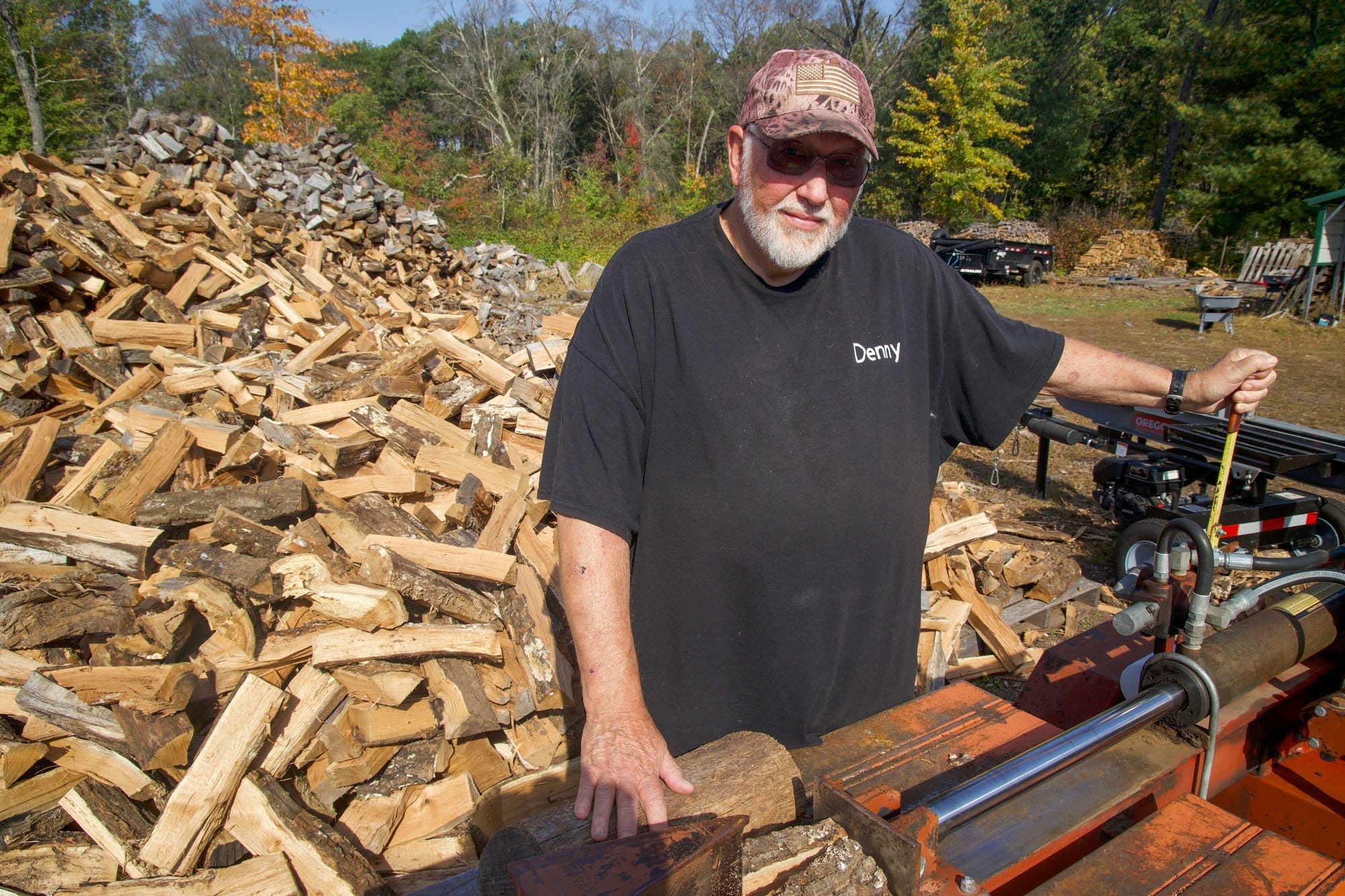 Denny Blodgett, founder of a firewood bank project through Interfaith Caregivers of Burnett County, is seen Oct.