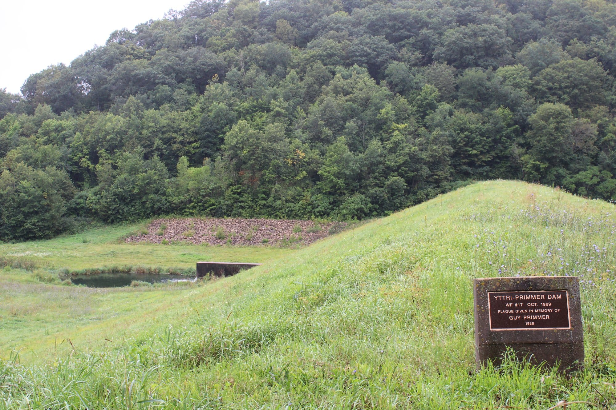 The Yttri Dam on Maple Dale Road near Viroqua, Wisconsin.