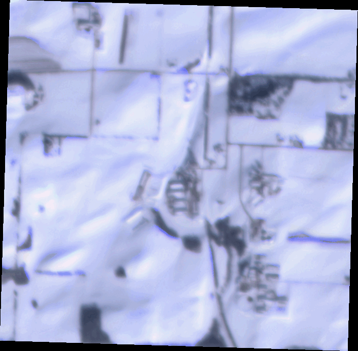 A series of satellite images of farm fields