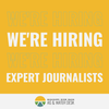 A graphic says the Desk is hiring expert journalists