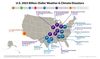Map: U.S. 2025 Billion-Dollar Weather and Climate Disasters. Tornado and severe weather events are most prominent. They are centralized in the midwest