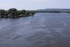 An upstream view of the Mississippi River is seen from a bridge in La Crosse, Wis., on July 21, 2022.