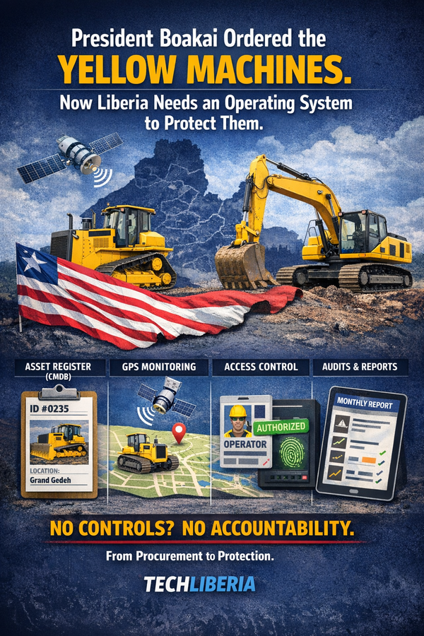 President Boakai ordered the Yellow Machines. Now Liberia needs an “Operating System” to protect them.