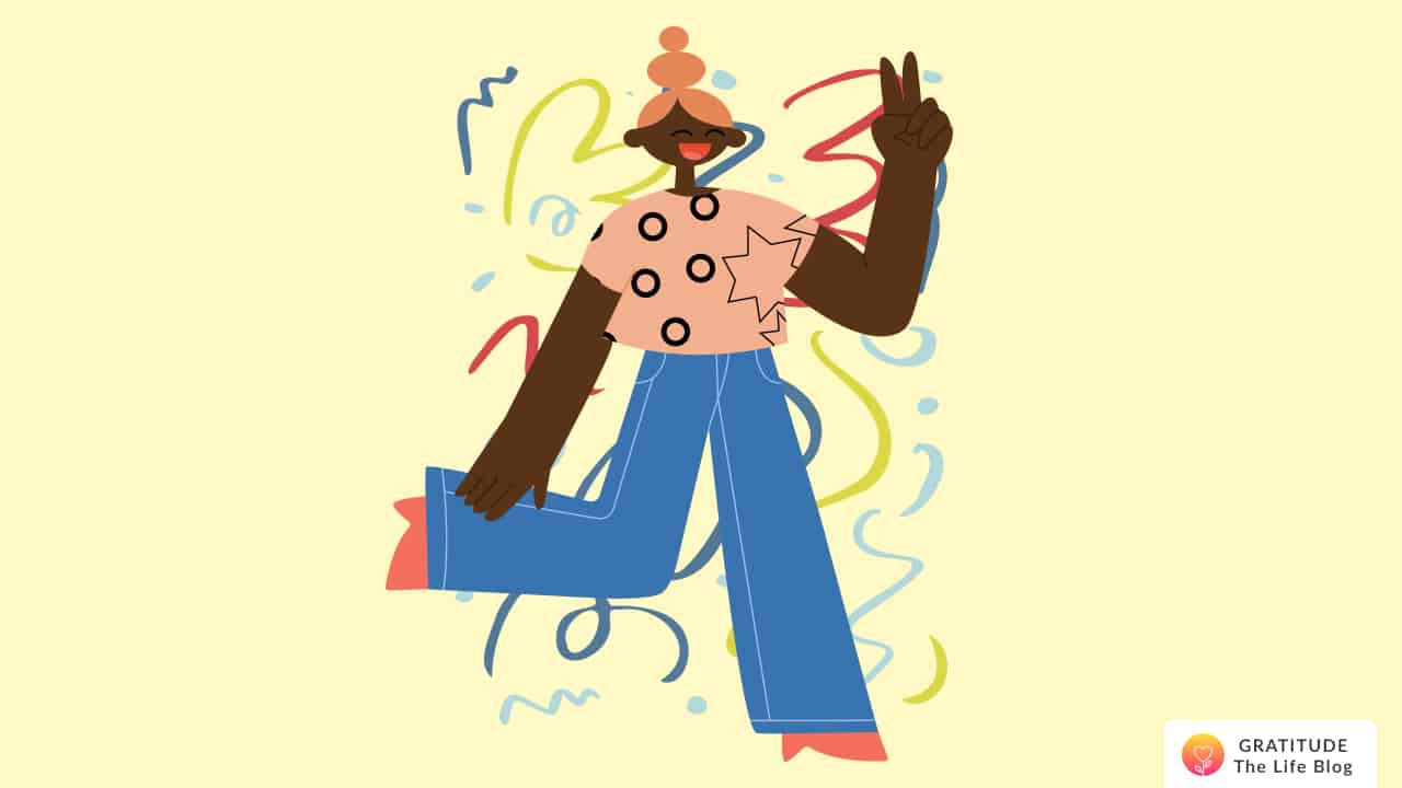 This is a woman showing the victory sign with her fingers