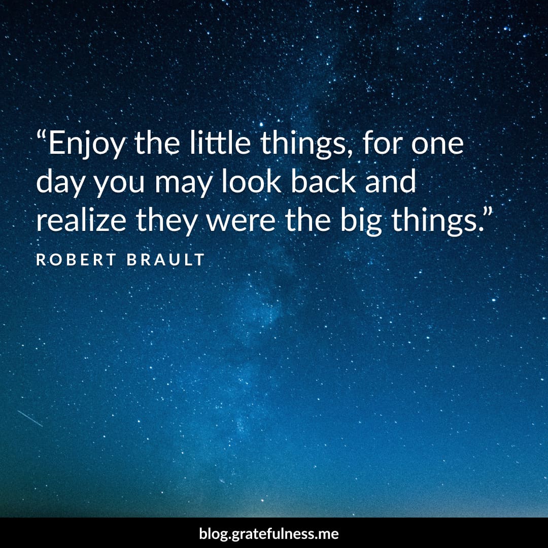 Image of a gratitude quote by Robert Brault