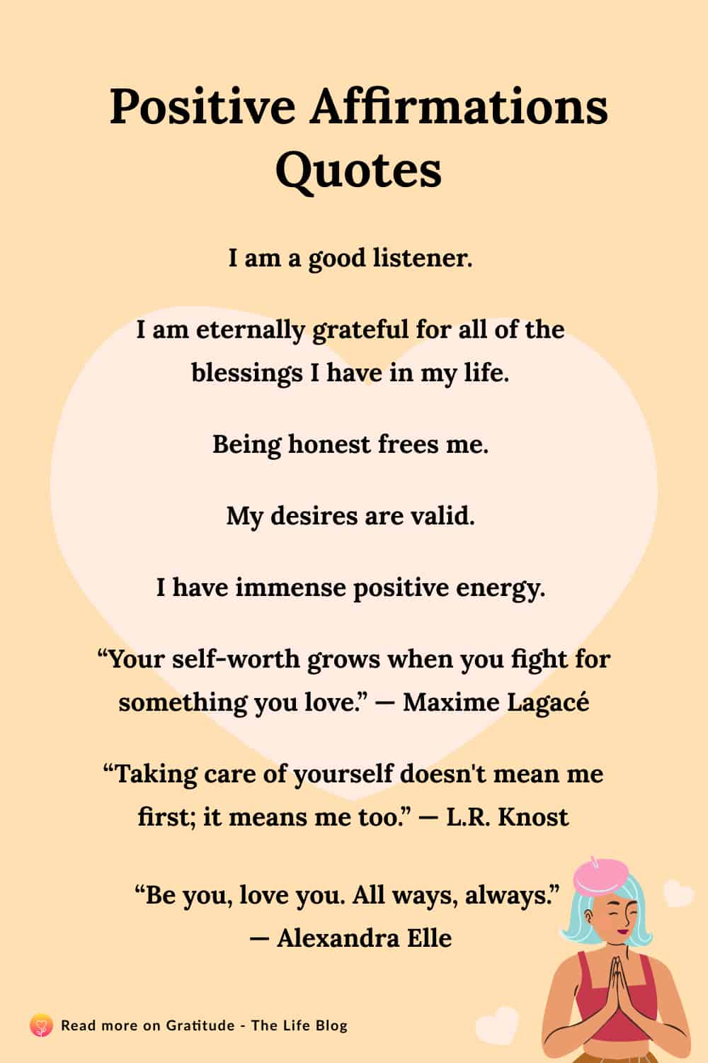 List of positive affirmations quotes